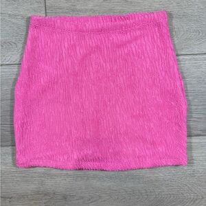 437 Four Three Seven Hot Pink THE MIAMI SKIRT Micro Mini sz XS